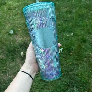 Starbucks Teal and Purple Iridescent Tumbler